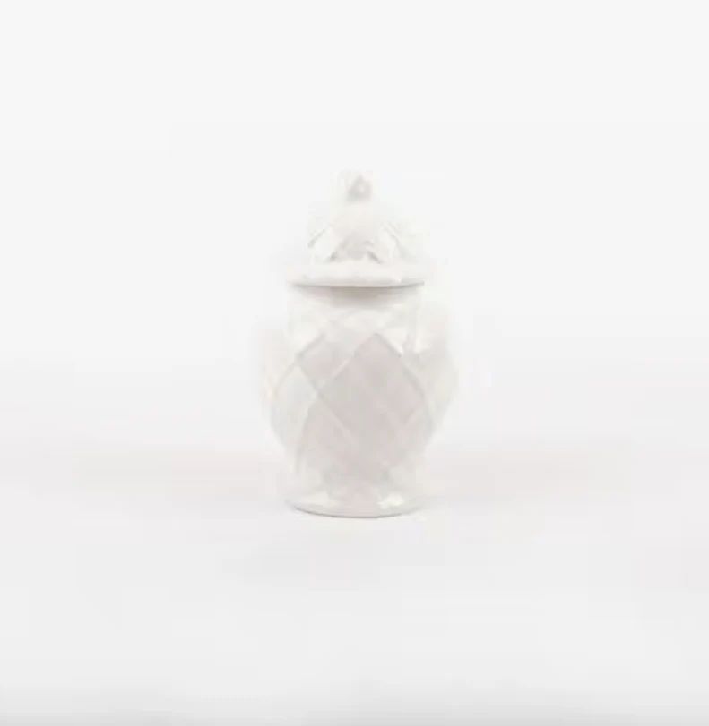 White Textured Porcelain Ginger Jar - two sizes | Sorelle Gifts