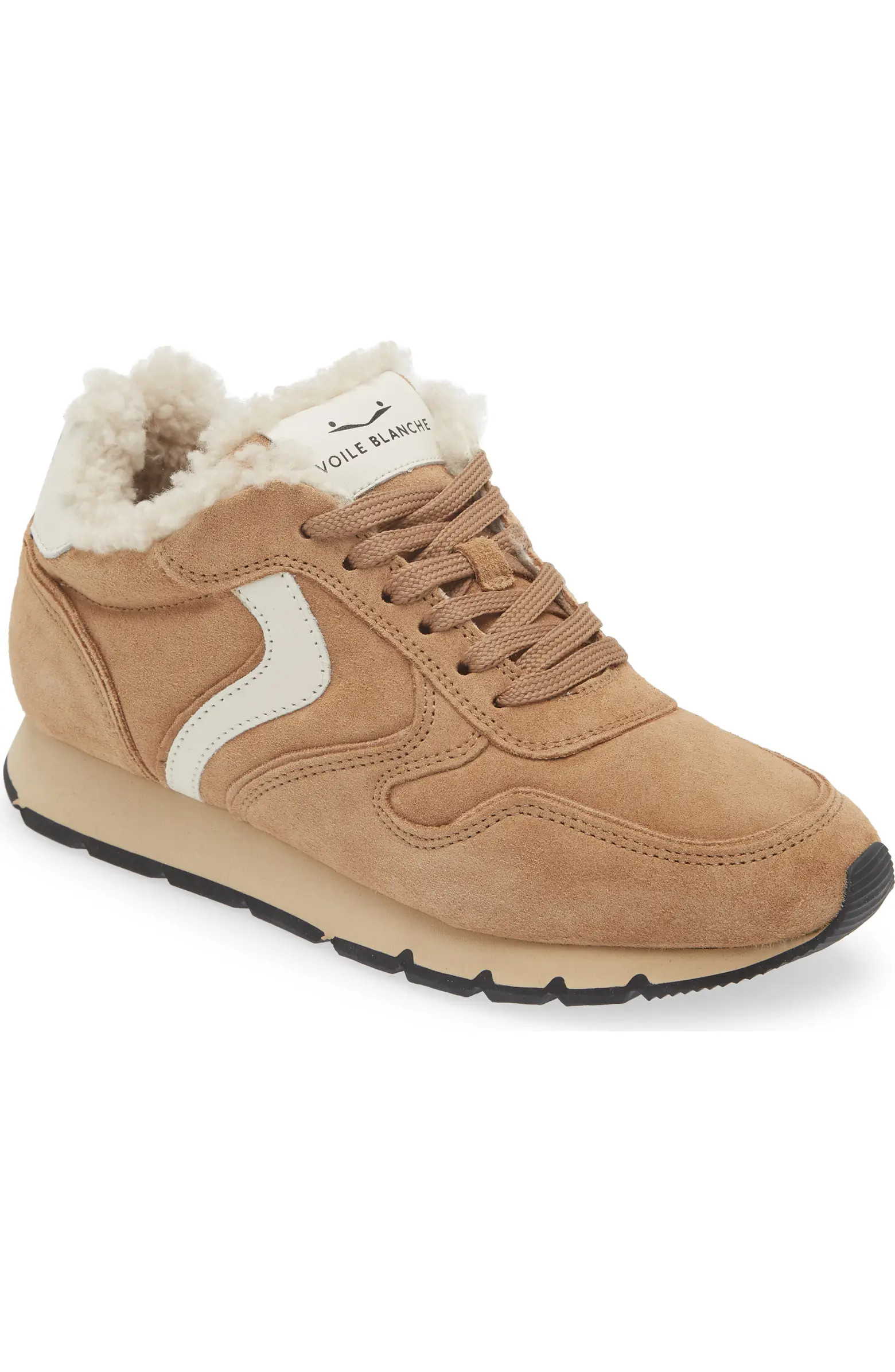 Voile Blanche Julia Genuine Shearling & Suede Sneaker (Women) | Nordstrom | Nordstrom