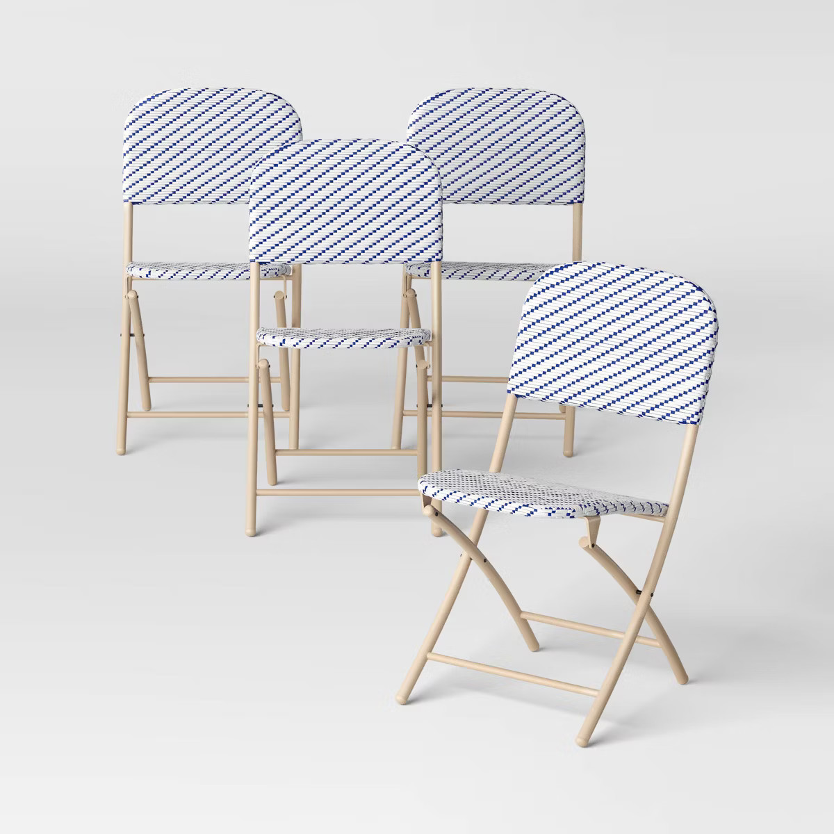 French Cafe Outdoor Patio Dining Folding Chairs Beige - Threshold™ | Target