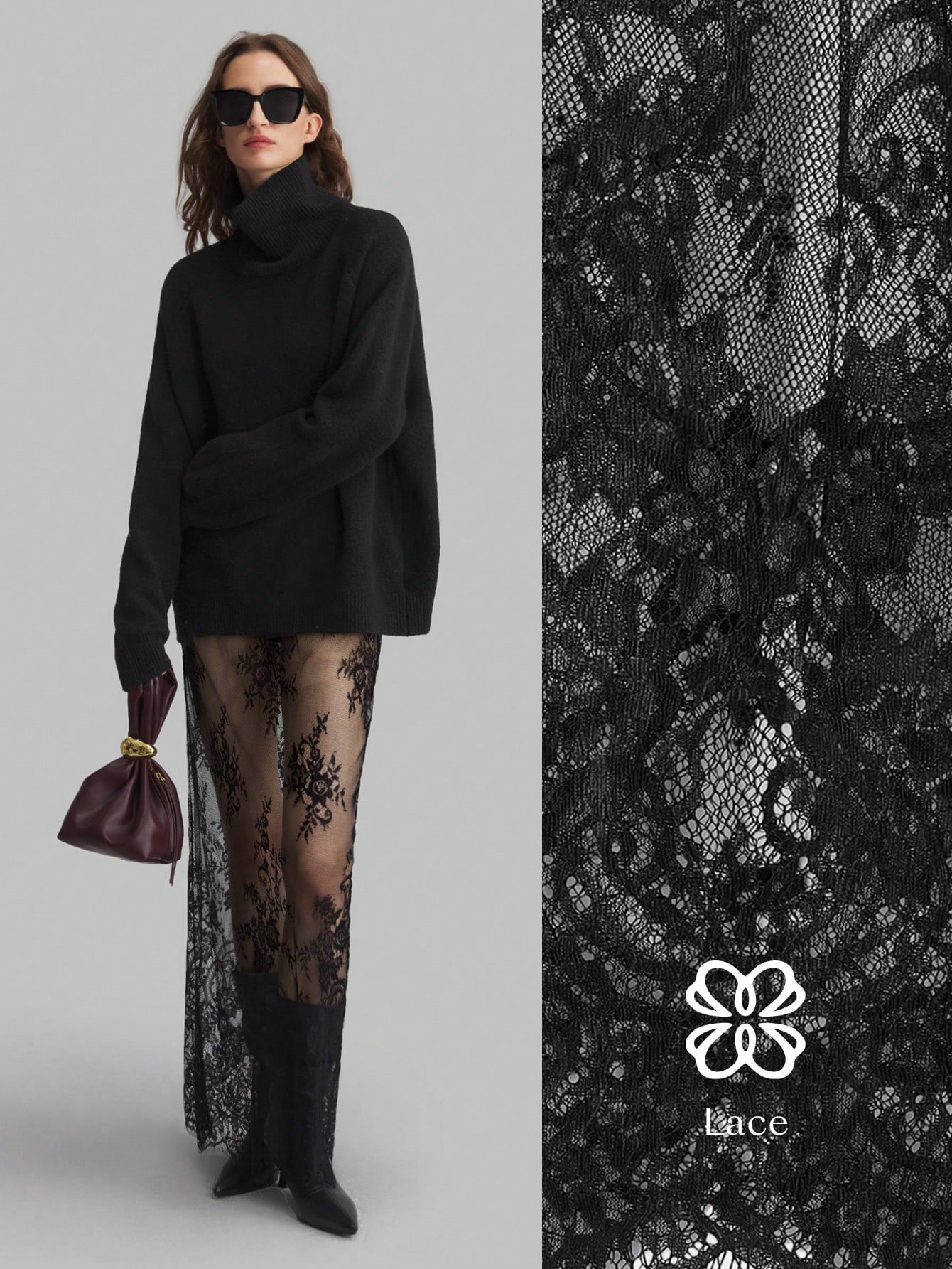 Ontre Women's Black Lace See-Through Skirt, Fashionable & Sexy, Versatile For Autumn/Winter | SHE... | SHEIN