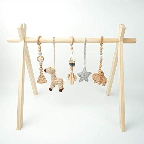 Wooden Play Gym for Baby Infant Activity Set WILD WEST ADVENTURES Cowboy Natural Wooden Montessori M | Amazon (US)