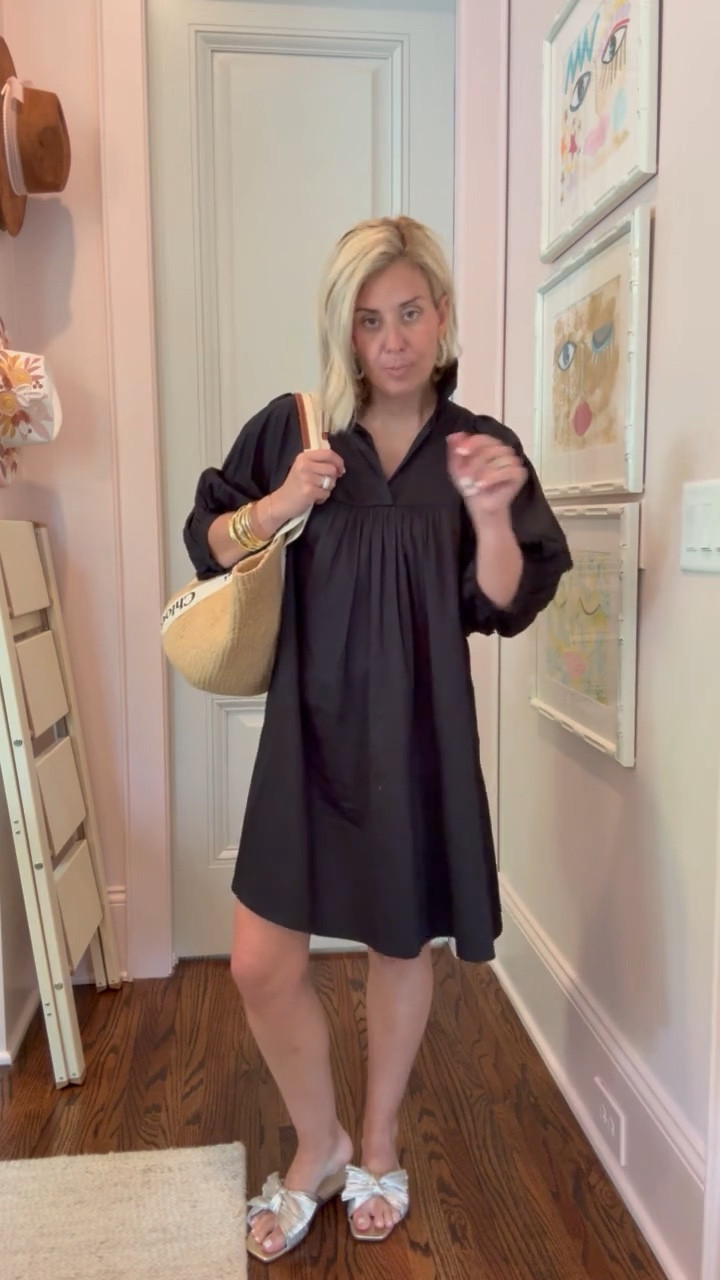 I call this one my little black dress and it’s such a yes! Such a classic closet staple you will wear over & over. I’m in xs & 8 sandal.  ￼
*Use my code MIXANDMATCH10 at Emily McCarthy 
*use Catherine20 at A+B

#LTKdayinmylife #LTKmomlife #LTKOver40