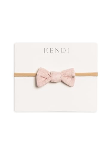 Colored Organics KENDI Baby Organic Cotton Dainty Bow Headband - Infant Girls - Haran Floral Brushed Pointelle | Amazon (US)