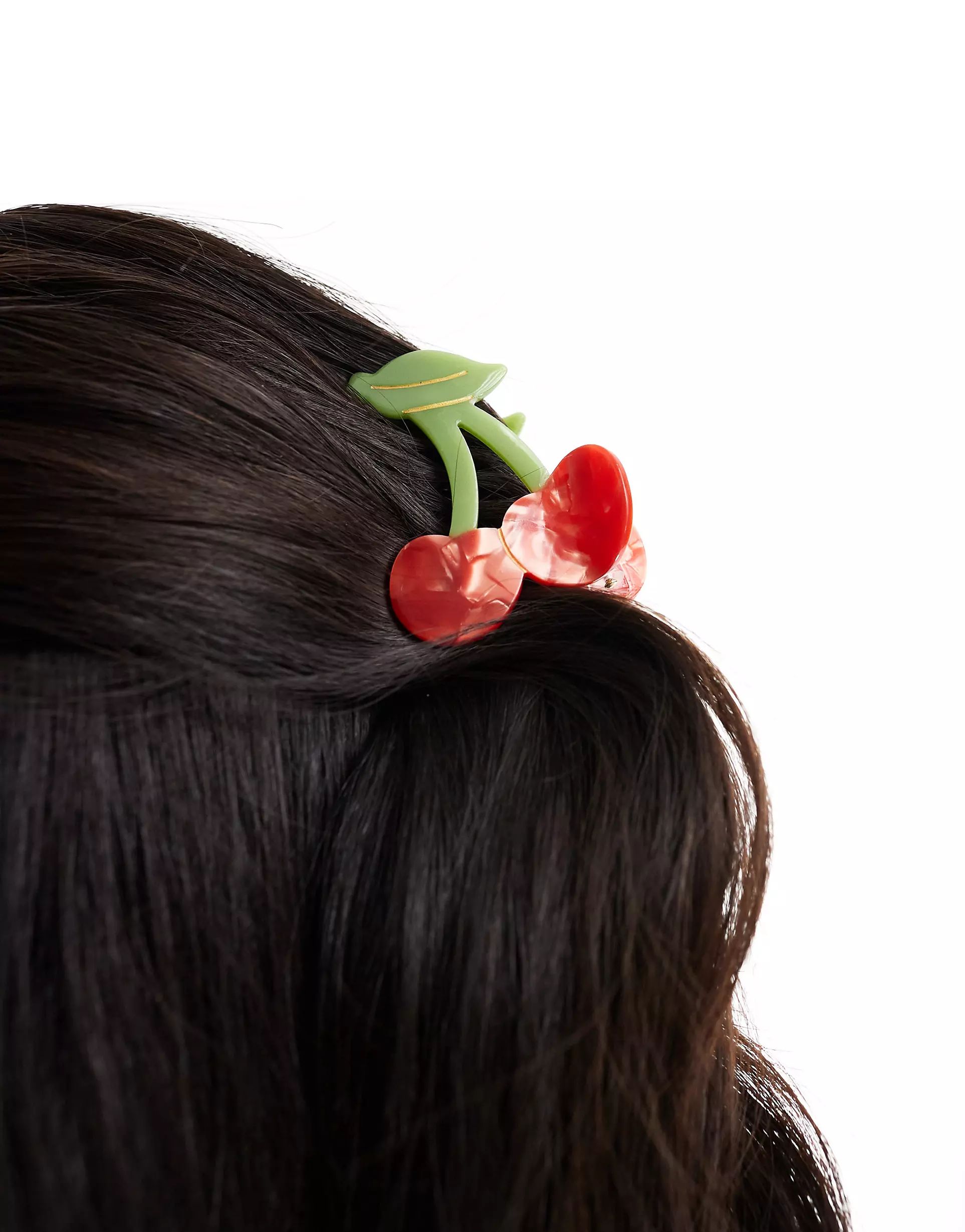 ASOS DESIGN hair clip claw with cherry detail in multi | ASOS (Global)