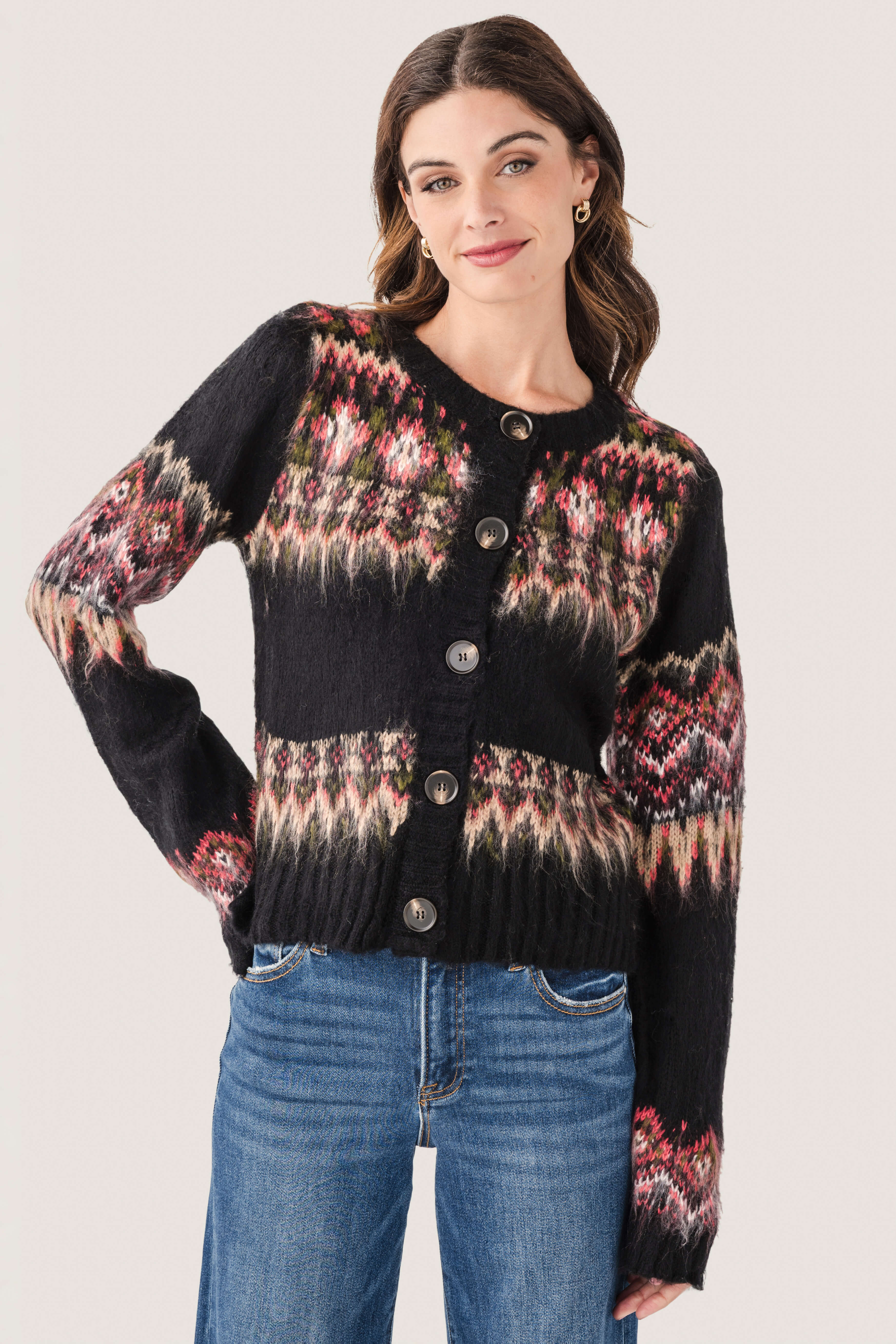 Raisonnel Icelandic Fuzzy Knit Cardigan | Social Threads