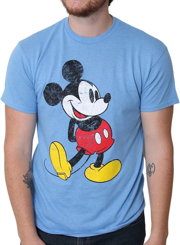 Disney Mickey Mouse Classic Distressed Vintage Standing T-Shirt | Amazon (US)
