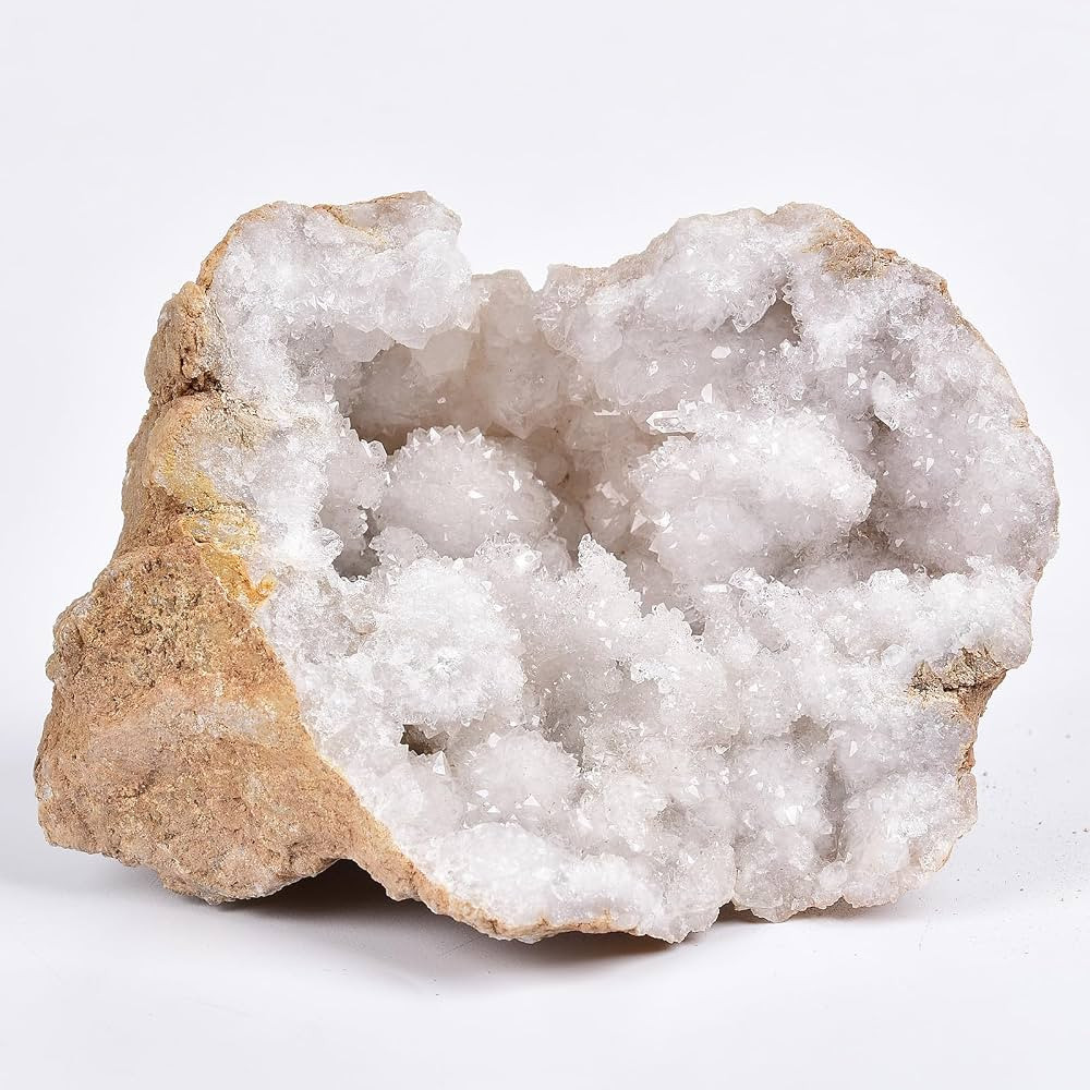 JIC Gem Natural Geode Quartz Large Crystal Cluster Irregular Rock Gemstone Reiki Healing Specimen... | Amazon (US)