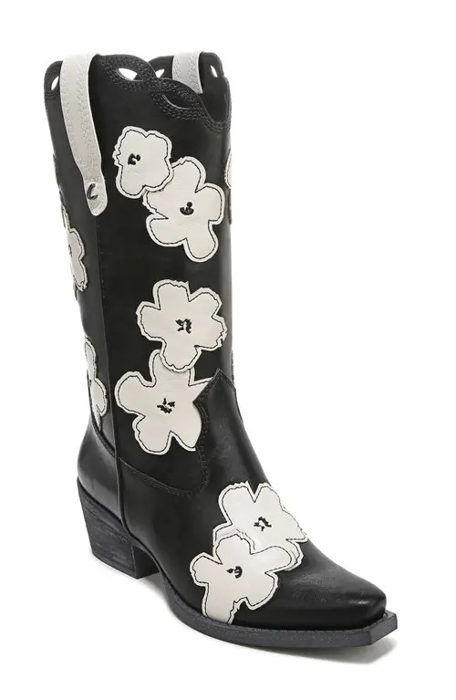 Circus NY Jill 2 Western Boot in Black/Modern Ivory at Nordstrom, Size 9 | Nordstrom