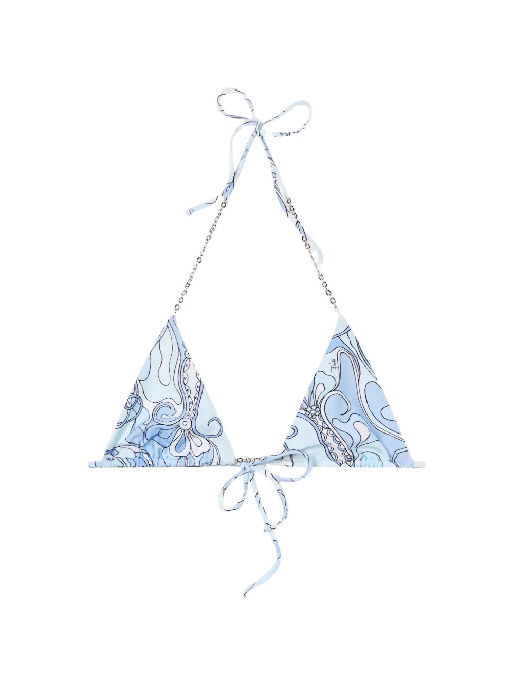 PUCCI Orchidee-print Triangle Bikini Top | Blue | FARFETCH | Farfetch Global