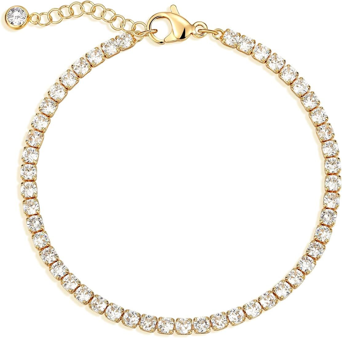 MEVECCO Gold Tiny Pearl Bracelet,14K Gold Plated Cute Beaded Freshwater Cultured Pearls Tiny Charm D | Amazon (US)