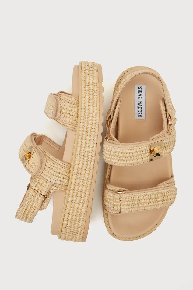 Bigmona Natural Raffia Slingback Flatform Sandals | Lulus