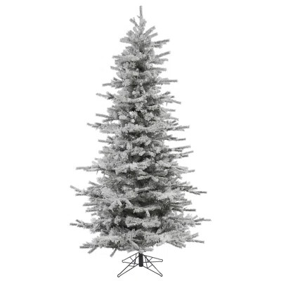 The Holiday Aisle 10' Flocked Slim Sierra Artificial Christmas Tree with Stand | Wayfair North America