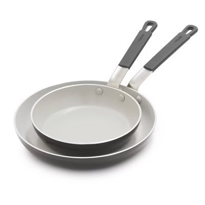 Bobby Flay 2pk (8" & 10") Ceramic Nonstick Aluminum Fry Pan Set Graphite Gray: Dishwasher-Safe, Lifetime Warranty | Target