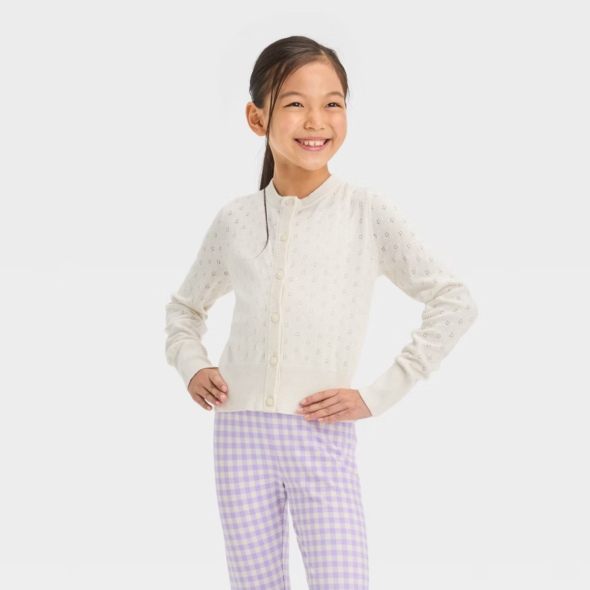 Girls' Pointelle Cardigan - Cat & Jack™ | Target