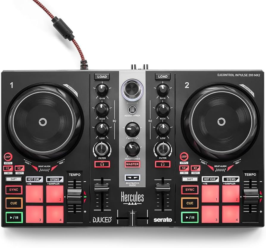 Hercules DJControl Inpulse 200 MK2 — Ideal DJ Controller for Learning to Mix — Software and T... | Amazon (US)