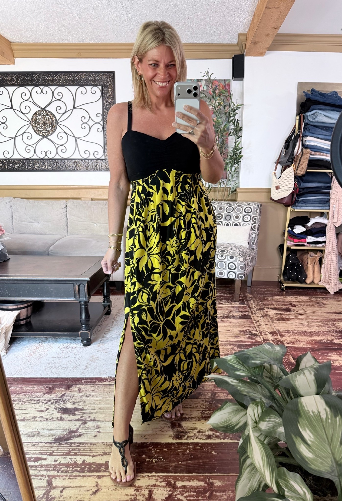 Summer OOTD- this gorgeous dress with slit detail and cutout back. Size 10/00

#LTKootd #LTKSeasonal #LTKMidsize