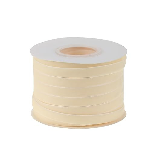 DINDOSAL Ivory Velvet Ribbon 3/8 Inch Single Face Thin Velvet Ribbon for Gift Wrapping, Ivory Ribbon for Christmas Decorations, Wedding, Ribbon for Hair Bows, Choker, Cafts, Bouquet - 25 Yards | Amazon (US)