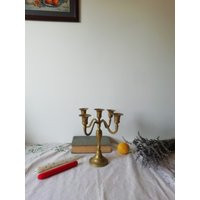 Vintage Brass Candelabra 9.44'' - Elegant 5 Branched Candle Holder Table Centerpiece Antique Home Decor | Etsy (US)