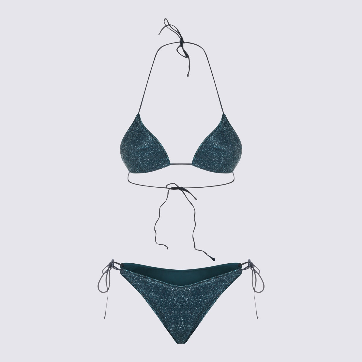 Oseree Turquoise Lumiere 80s Bikini Beachwear | Italist.com US