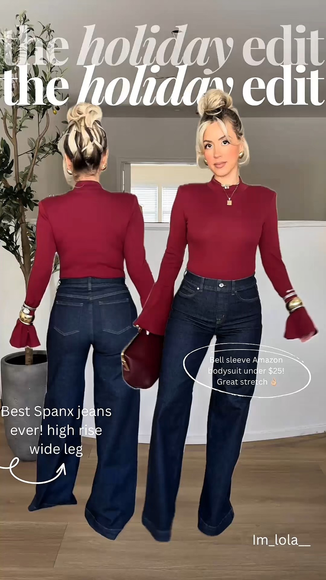 Small in jeans + bodysuit 

#LTKParties #LTKFindsUnder100 #LTKHoliday