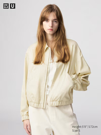 Uniqlo U Zip Up Short BlousonColour: 30 NATURALSize: Women MXSSMLXLFind my sizeGet help with
find... | Uniqlo Australia