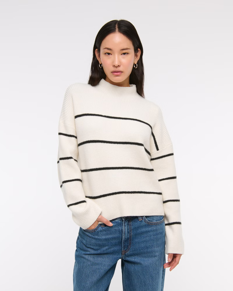 Women's Easy Funnel Neck Sweater | Women's | Abercrombie.com | Abercrombie & Fitch (US)