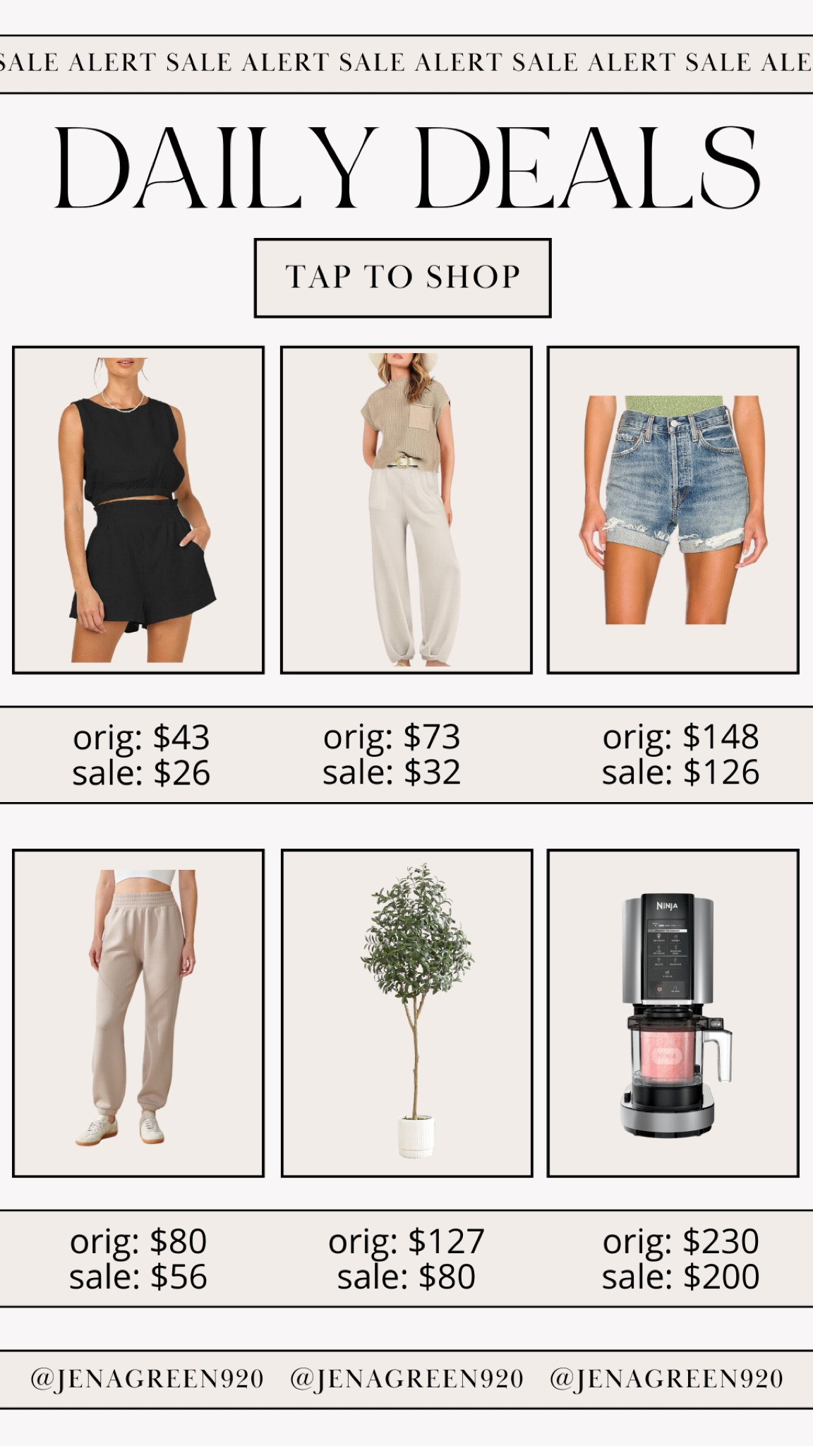 Daily Deals | Deals of the Day | Vacation Outfits | Olive Tree | Ninja Ice Cream Maker | Agolde Shorts | Abercrombie Joggers 

#LTKfindsunder50 #LTKsalealert #LTKfindsunder100