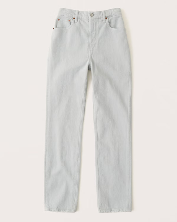 Curve Love Ultra High Rise 90s Straight Jeans | Abercrombie & Fitch (US)