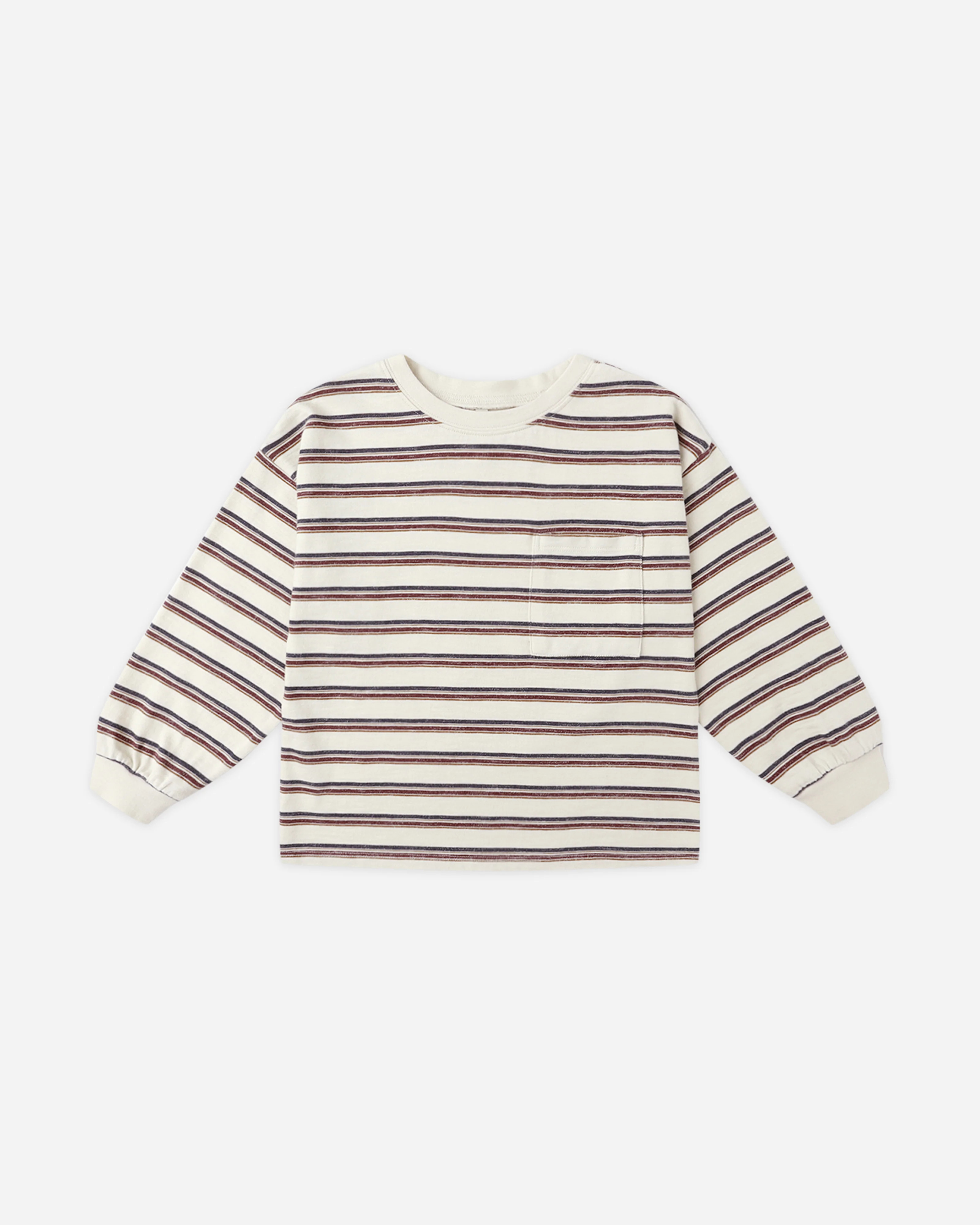 Relaxed Long Sleeve Tee || Vintage Stripe | Rylee + Cru