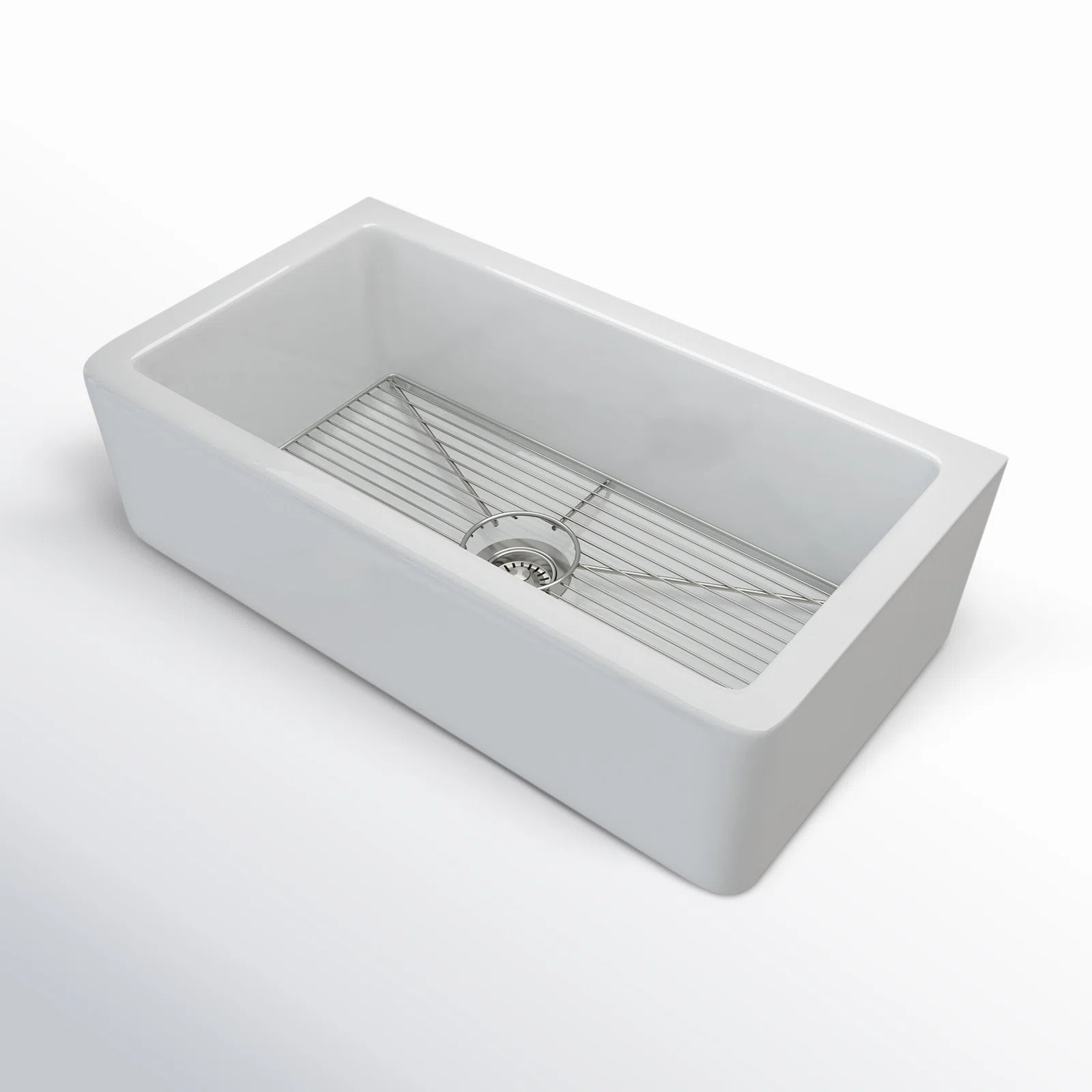 KRAUS Turino™ Reversible 33-inch L Fireclay Farmhouse Flat Apron Front Single Bowl Kitchen Sink... | Birch Lane