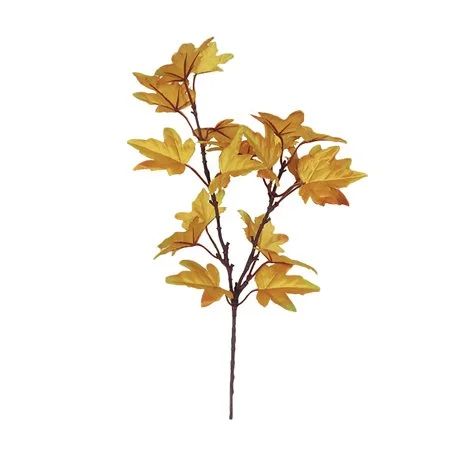 ZOELNIC Artificial Maple Leaves Branch Fake Fall Leaves Stems Plants Outdoor For Home Kitchen Tha... | Walmart (US)