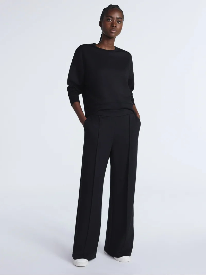 Scoop Women’s and Women’s Plus New Scubaknit Seamed Sweatpants, Regular and Short Lengths, Si... | Walmart (US)