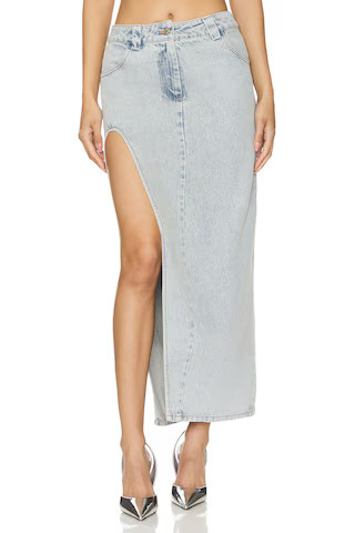 BY.DYLN Zayne Maxi Skirt in Blue Denim from Revolve.com | Revolve Clothing (Global)