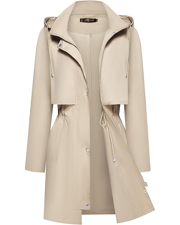 Bloggerlove Rain Jacket for Women Waterproof with Hood Trech Coat for Women Lightweight Raincoats... | Amazon (US)