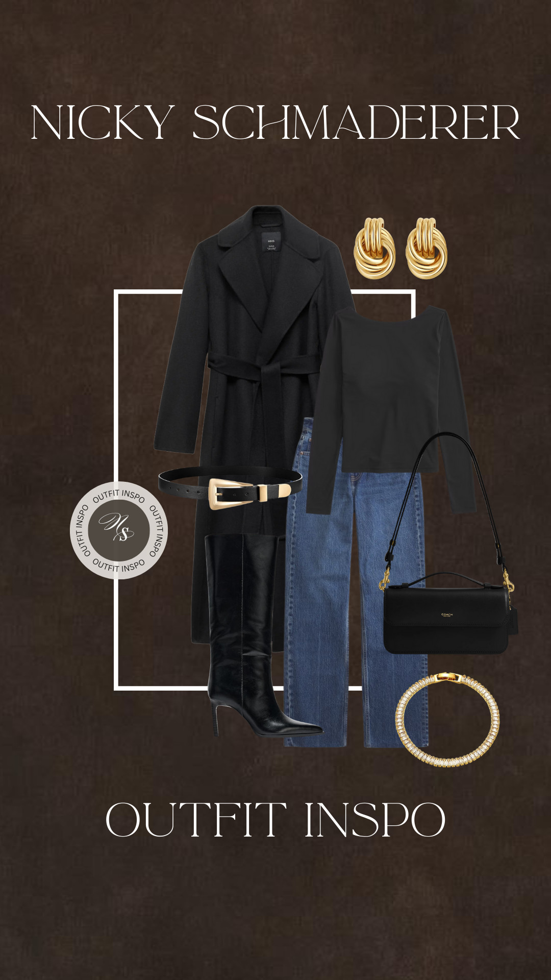 Winter outfit inspo with long trench coat, tall leather boots, and gold accents.  

 

#LTKSeasonal #LTKU #LTKWorkwear