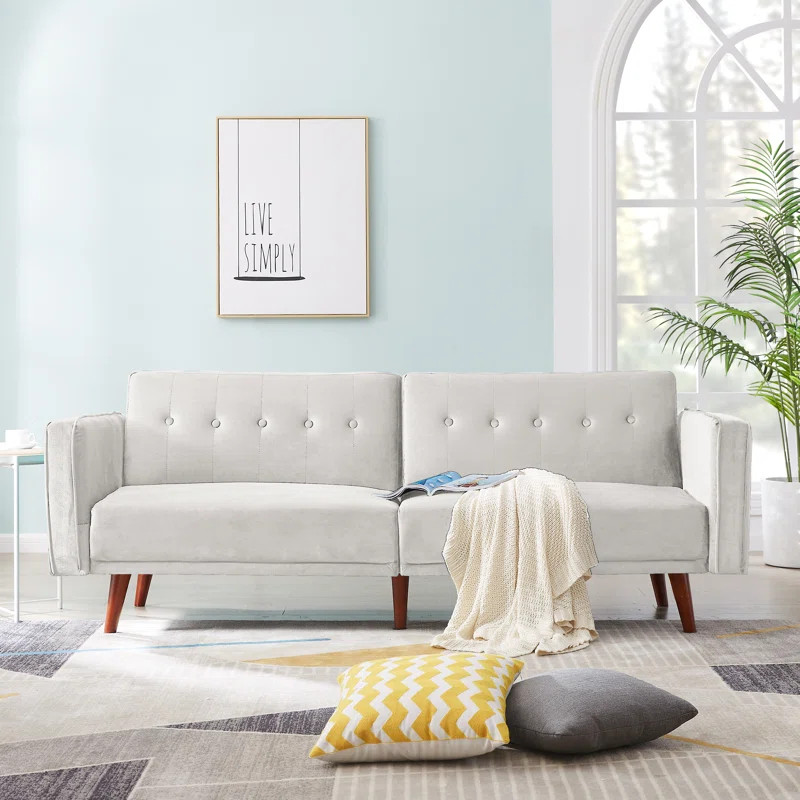 Oahu 86" Velvet Square Arm Sofa | Wayfair North America