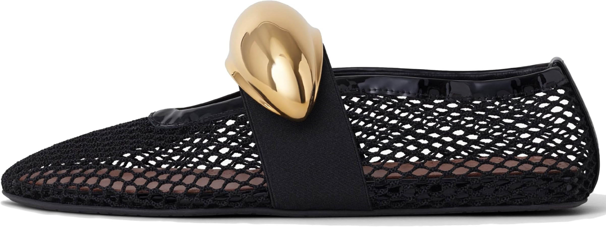 AMINUGAL Mesh Ballet Flats Shoes for Women Fashion Round Toe Fishnet Flats for Women Buckle Strap... | Amazon (US)