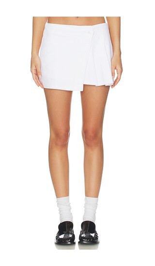 Alexander Wang Pleated Wrap Mini Skirt in White. Size S. Also in M, XS. | Revolve Clothing (Global)