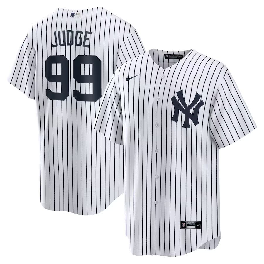 Men's New York Yankees Aaron Judge Nike White Home Replica Player Name Jersey | MLB Shop