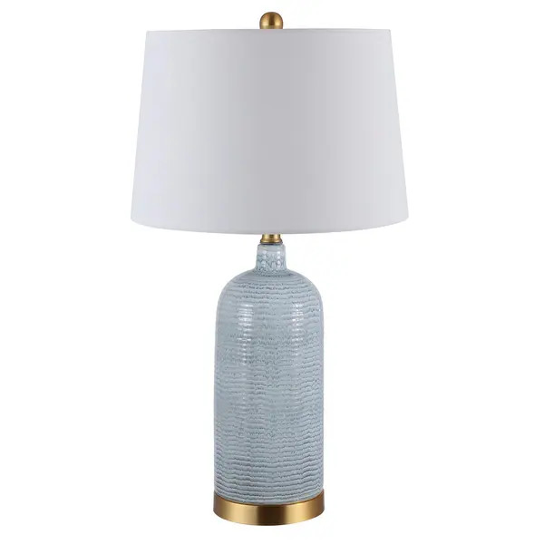 SAFAVIEH Lighting 26.75-inch Stark Glass Table Lamp - 15" x 15" x 26.8" - Bed Bath & Beyond - 322... | Bed Bath & Beyond
