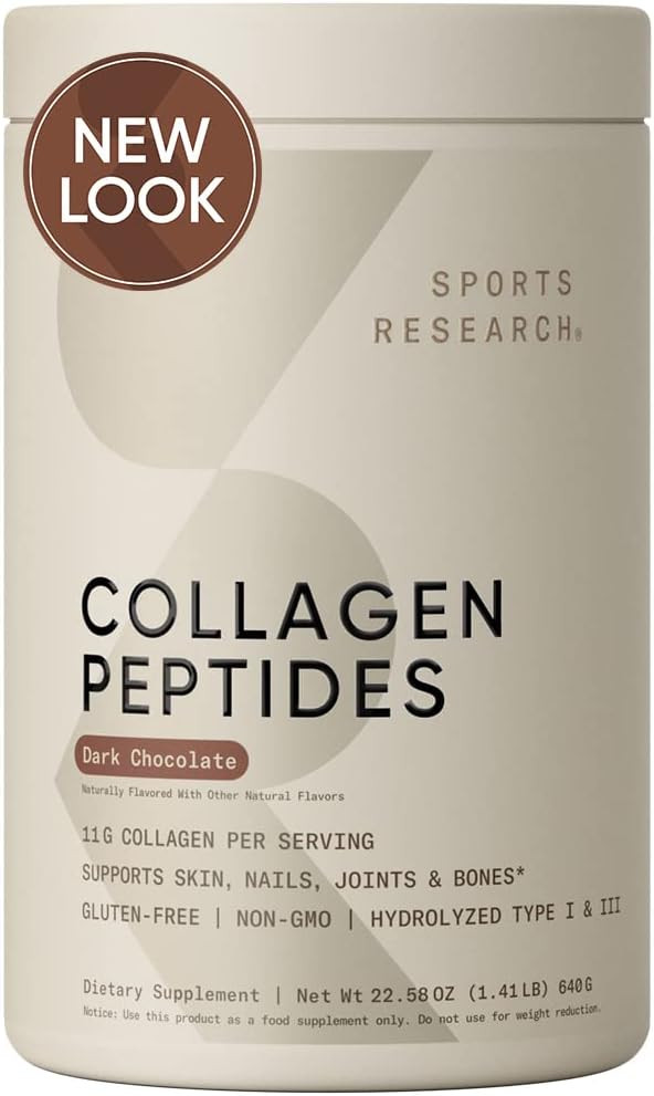 Sports Research Collagen Peptides - Hydrolyzed Type 1 & 3 Collagen Powder Protein Supplement for ... | Amazon (US)