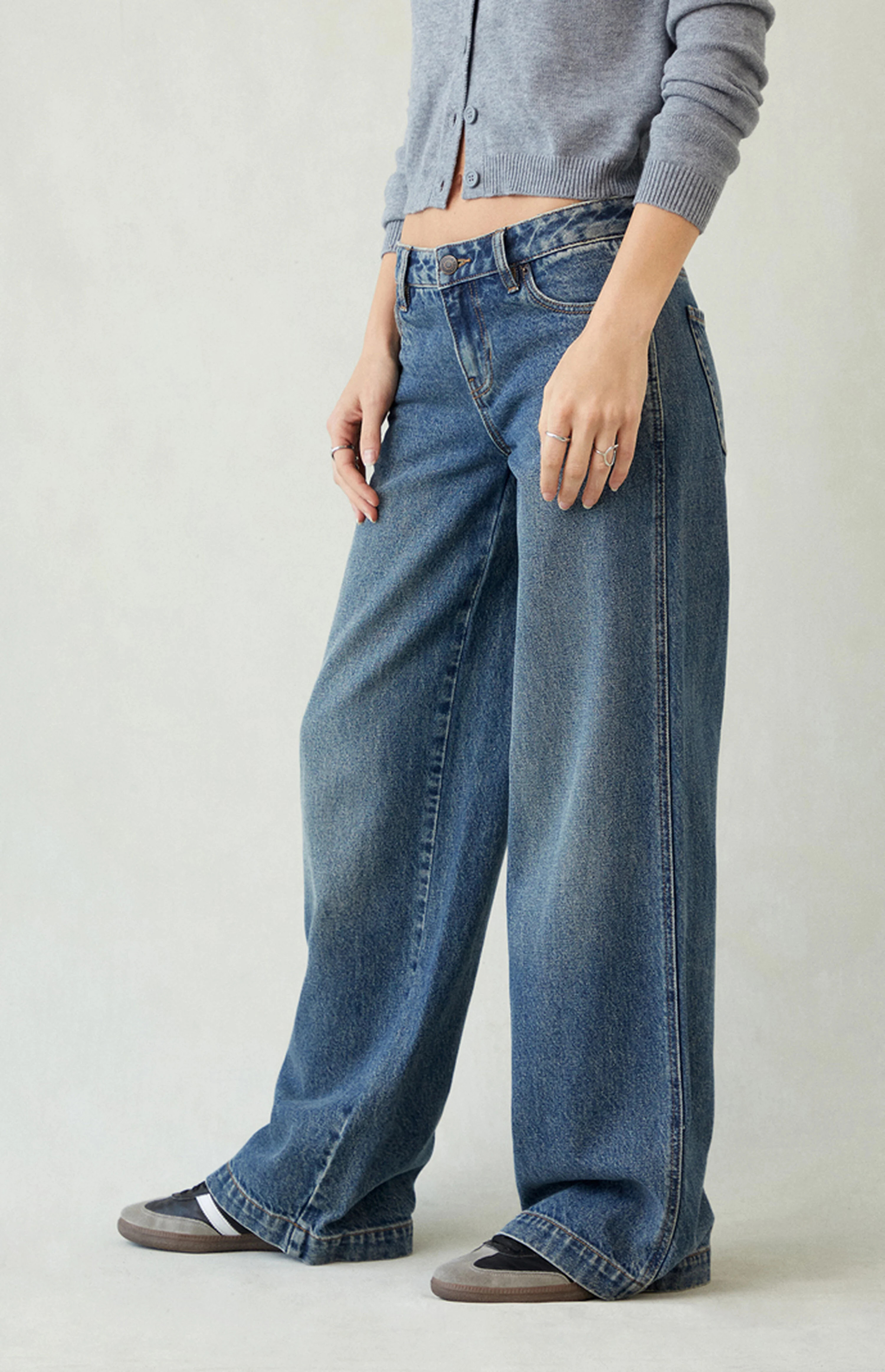 Pacsun Casey Low Rise Baggy Jeans Dark Indigo Tint | PacSun