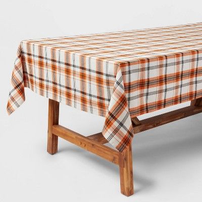 84" x 60" Cotton Plaid Tablecloth - Threshold™ | Target