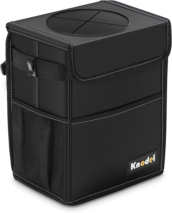 K KNODEL Car Trash Can, Waterproof Car Garbage Can, Car Trash Bag with Lid, Leak-Proof Car Trash ... | Amazon (US)