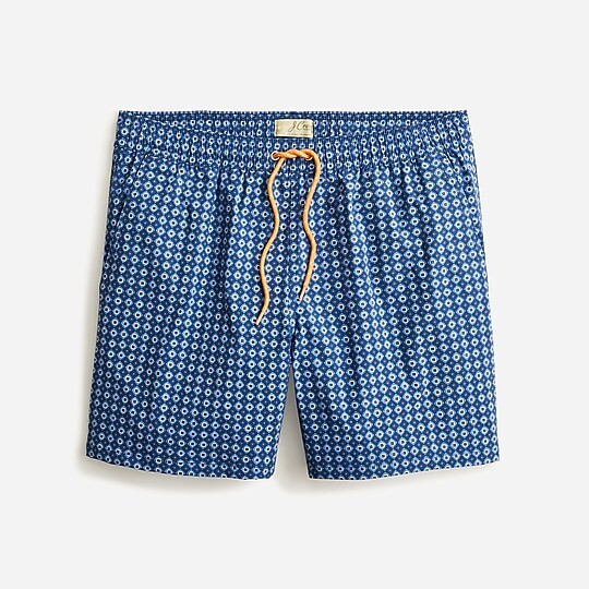 6" stretch swim trunk in print | J. Crew US