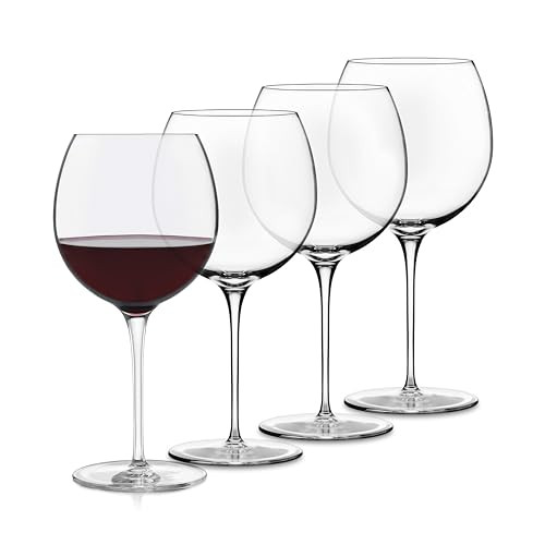 Libbey Signature Kentfield Balloon Wine Glasses, 24 Oz Elegant Large Red Wine Glasses Set of 4, Long Stem Glass Wine Glasses for Weddings, Birthdays, and More | Amazon (US)