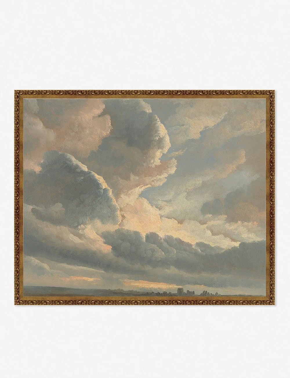 Study of Clouds with a Sunset near Rome Wall Art | Lulu and Georgia 
