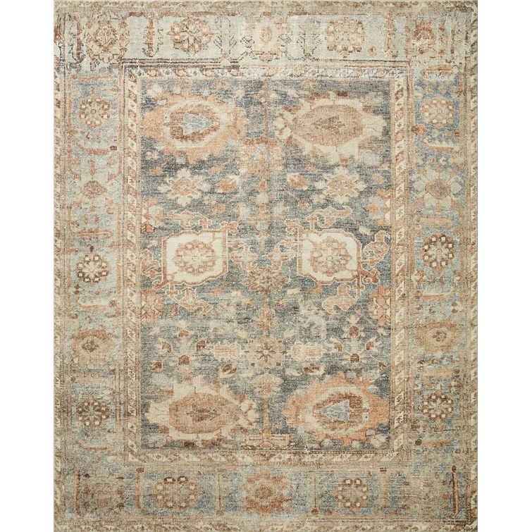 Margot Oriental Area Rug in Ocean/Spice | Wayfair North America