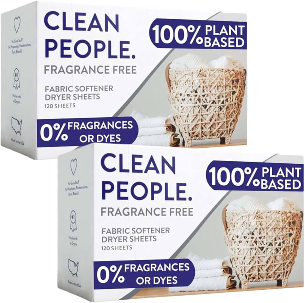 The Clean People Fabric Softener Sheets - Dryer Sheets - Softens & Removes Static Cling - Vegan L... | Amazon (US)
