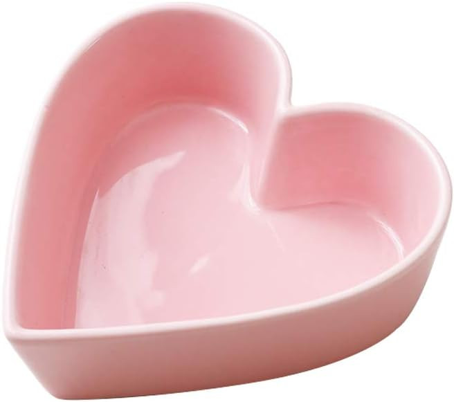 Sizikato Cute Heart Shaped Ceramic Salad and Dessert Bowl | Amazon (US)